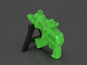 stylized sci-fi pistol sculpture 3D Print Model