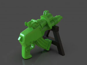 stylized sci-fi pistol sculpture 3D Print Model