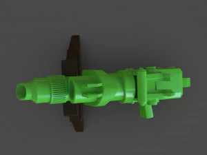 stylized sci-fi pistol sculpture 3D Print Model