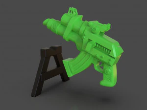 stylized sci-fi pistol sculpture 3D Print Model