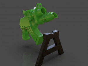stylized sci-fi pistol sculpture 3D Print Model