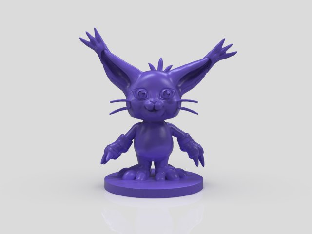 gatomon figurine 3D 打印模型 .c4d .max .obj .3ds .fbx .stl .blend 