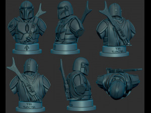 the mandalorian din djarin bust 3D-Druckmodell