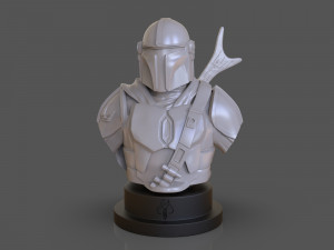 the mandalorian din djarin bust 3D-Druckmodell