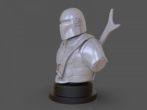 the mandalorian din djarin bust 3D-Druckmodell