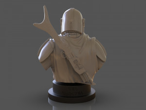 the mandalorian din djarin bust 3D-Druckmodell