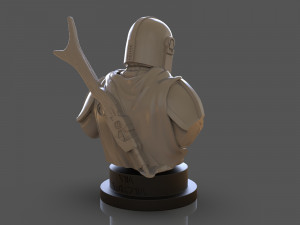 the mandalorian din djarin bust 3D-Druckmodell