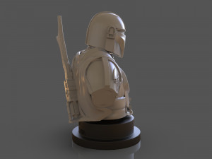 the mandalorian din djarin bust 3D-Druckmodell
