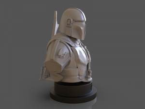 the mandalorian din djarin bust 3D-Druckmodell