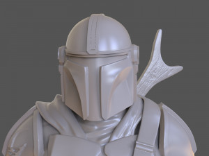 the mandalorian din djarin bust 3D-Druckmodell