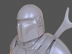 the mandalorian din djarin bust 3D-Druckmodell