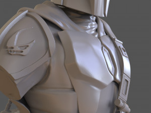 the mandalorian din djarin bust 3D-Druckmodell