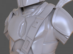 the mandalorian din djarin bust 3D-Druckmodell