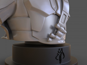 the mandalorian din djarin bust 3D-Druckmodell