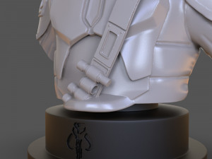 the mandalorian din djarin bust 3D-Druckmodell