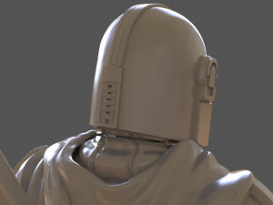 the mandalorian din djarin bust 3D-Druckmodell