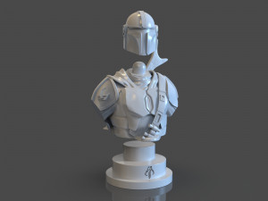 the mandalorian din djarin bust 3D-Druckmodell