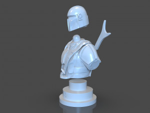 the mandalorian din djarin bust 3D-Druckmodell