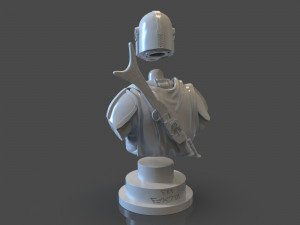 the mandalorian din djarin bust 3D-Druckmodell