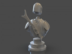 the mandalorian din djarin bust 3D-Druckmodell