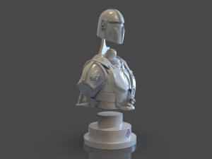 the mandalorian din djarin bust 3D-Druckmodell
