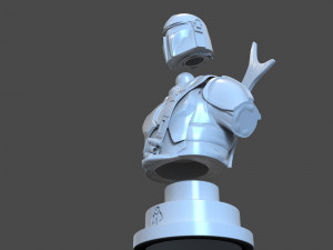 the mandalorian din djarin bust 3D-Druckmodell