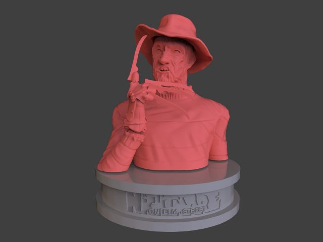 freddy krueger diorama 3D 打印模型 .c4d .max .obj .3ds .fbx .stl .blend 