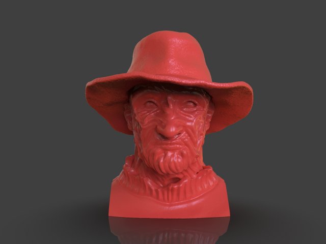 freddy krueger bust Modello di stampa 3D .c4d .max .obj .3ds .fbx .stl .blend 
