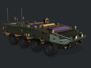 armored vehicle sci fi gtk wolf apc Modelo 3D