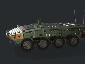 armored vehicle sci fi gtk wolf apc 3D Model
