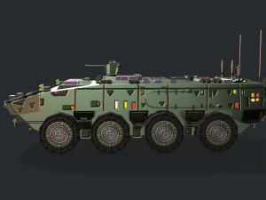 armored vehicle sci fi gtk wolf apc 3D Model