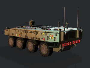 armored vehicle sci fi gtk wolf apc 3D Model