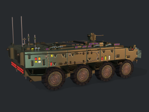 armored vehicle sci fi gtk wolf apc 3D 模型