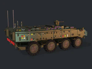 armored vehicle sci fi gtk wolf apc 3D Model