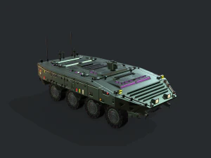 armored vehicle sci fi gtk wolf apc 3D Model