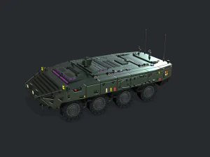 armored vehicle sci fi gtk wolf apc 3D Model