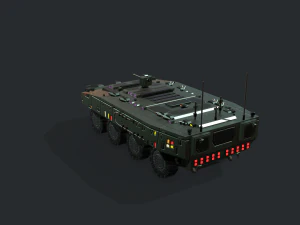 armored vehicle sci fi gtk wolf apc 3D Model