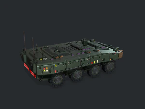 armored vehicle sci fi gtk wolf apc 3D Model