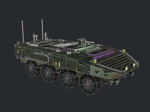 armored vehicle sci fi gtk wolf apc 3D 模型