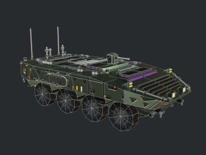 armored vehicle sci fi gtk wolf apc 3D Model