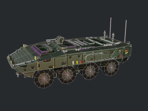 armored vehicle sci fi gtk wolf apc 3D 模型