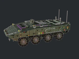 armored vehicle sci fi gtk wolf apc 3D Model