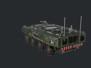 armored vehicle sci fi gtk wolf apc 3D 模型