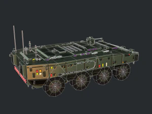 armored vehicle sci fi gtk wolf apc 3D Model