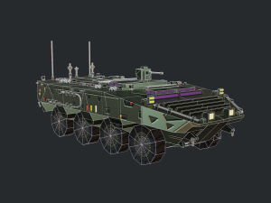 armored vehicle sci fi gtk wolf apc 3D 模型