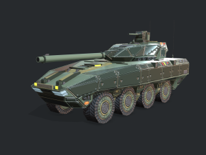 warp a2 predator tank assault gim 3D Model
