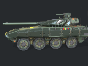 warp a2 predator tank assault gim 3D Model