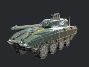 warp a2 predator tank assault gim 3D Model