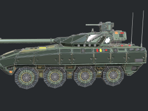 warp a2 predator tank assault gim 3D Model