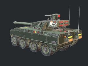 warp a2 predator tank assault gim 3D Model